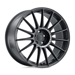 TSW PADDOCK 5X114.3 18X8.5 +40 SEMI GLOSS BLACK W/ MACHINED TINTED RING