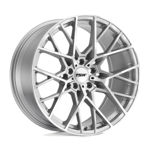 TSW SEBRING 5X114.3 18X9.5 +40 SILVER W/  MIRROR CUT FACE