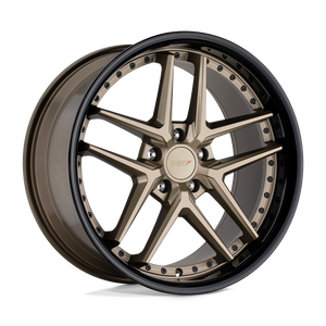 TSW PREMIO 5X114.3 19X8.5 +40 MATTE BRONZE W/ GLOSS BLACK LIP