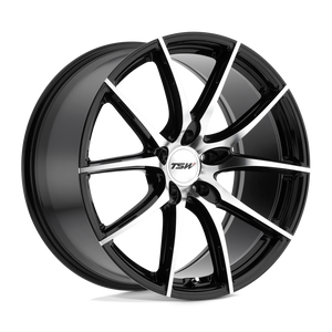 TSW SPRINT 5X120 19X9.5 +20 GLOSS BLACK W/ MIRROR CUT FACE