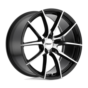 TSW SPRINT 5X120 20X10 +25 GLOSS BLACK W/ MIRROR CUT FACE