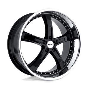TSW JARAMA 5X120 20X8.5 +20 GLOSS BLACK W/ MIRROR CUT LIP