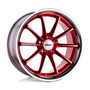 TSW SWEEP 5X114.3 20X8.5 +40 CANDY RED W/ STAINLESS LIP