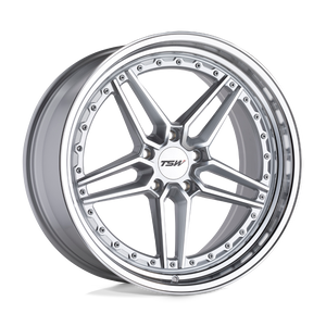 TSW ASCARI 5X120 20X9 +35 SILVER W/ MIRROR CUT FACE & LIP