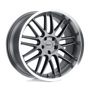 TSW AVALON 5X112 20X9 +32 GUNMETAL W/ BRUSHED GUNMETAL FACE & MACHINED LIP