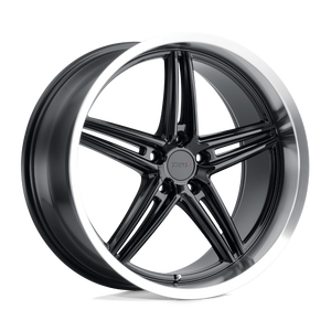 TSW VARIANTE 5X114.3 20X9 +30 GLOSS BLACK W/ MACHINED LIP