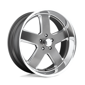 US Mag 1PC U118 HUSTLER 5X127 20X8 +1 MATTE GUN METAL