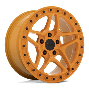 Victor Equipment BERG 5X130 18X8 +10 GLOSS ORANGE WITH BLACK BOLTS