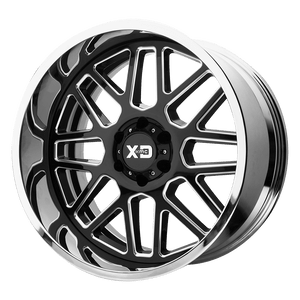 XD XD201 GRENADE 5X139.7 20X10 -18 GLOSS BLACK MILLED CENTER CHROME LIP