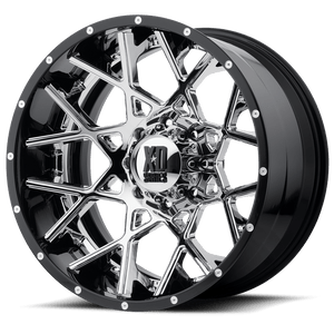 XD XD203 CHOPSTIX 5X139.7 20X10 -18 CHROME CENTER GLOSS BLACK MILLED LIP