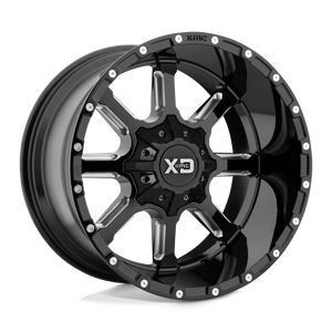 XD XD838 MAMMOTH BLANK 20X9 +0 GLOSS BLACK MILLED