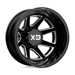 XD XD845 PIKE DUALLY 8X200 20X8.25 -176 GLOSS BLACK MILLED - REAR