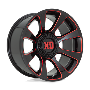 XD XD854 REACTOR BLANK 20X10 -18 GLOSS BLACK MILLED WITH RED TINT