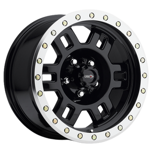 Vision Off-Road 398 Manx 5x127 18x9-12 Gloss Black Machined Lip