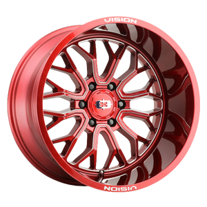 Vision Off-Road 402 Riot 5x139.7 20x12-51 Red Tint Milled Spoke
