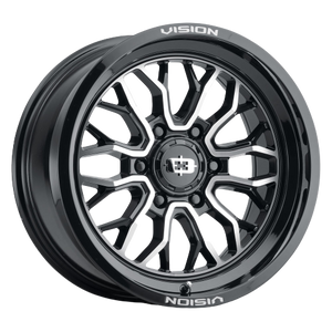 Vision Off-Road 402 Riot 5x150 22x12-51 Gloss Black Machined Face