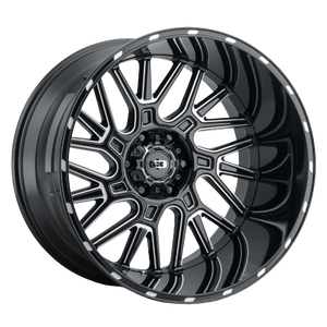 Vision Off-Road 404 Brawl 8x180 24x12-51 Gloss Black Milled Spoke