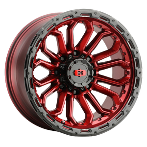 Vision Off-Road 405 Korupt 8x180 20x9+12 Gloss Red w/Gloss Black Lip