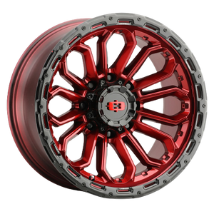 Vision Off-Road 405 Korupt 8x165.1 18x9-12 Gloss Red w/Gloss Black Lip