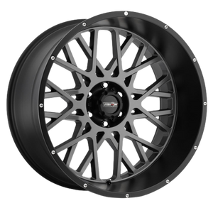 Vision Off-Road 412 Rocker 5x127 24x12-51 Anthracite with Satin Black Lip