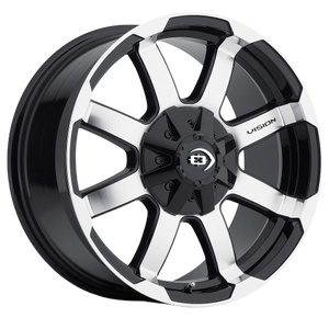 Vision Off-Road 413 Valor 8x180 17x8.5+18 Gloss Black Machined Face