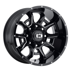 Vision Off-Road 415 Bomb 5x127 20x9+10 Gloss Black Milled Spoke