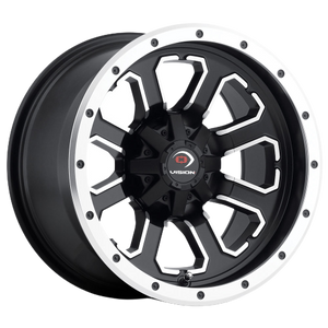 Vision ATV 548 Commander 4x136 12x7+2 Matte Black Machined Face