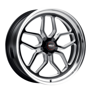 WELD Performance Laguna 5x114.3 18x10.5 +50 Gloss Black/Milled Diamond Cut Lip
