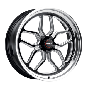 WELD Performance Laguna 5x114.3 19x9.5 +30 Gloss Black/Milled Diamond Cut Lip
