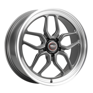 WELD Performance Laguna 5x115 20x9 +20 Gloss Gunmetal/Milled Diamond Cut Lip
