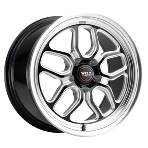 WELD Performance Laguna Drag 5x112 17x10 +40 Gloss Black/Milled Diamond Cut Lip