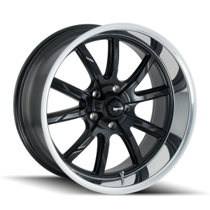 Ridler Type 650 5x114.3 20x10+38 Matte Black/Polished Lip