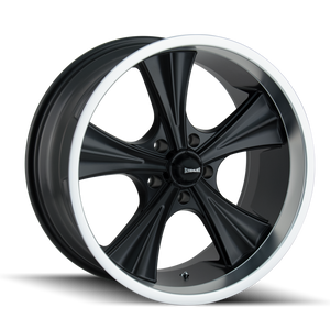 Ridler Type 651 5x127 20x10+0 Matte Black/Machined Lip