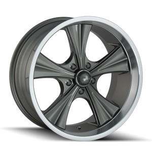 Ridler Type 651 5x120 22x9.5+18 Grey/Machined Lip