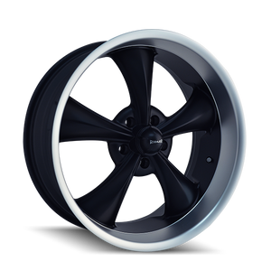 Ridler Type 695 5x127 22x9+0 Matte Black/Machined Lip