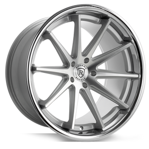 Rohana RFC10 5x130 22x9+42 Machine Silver/Chrome Lip