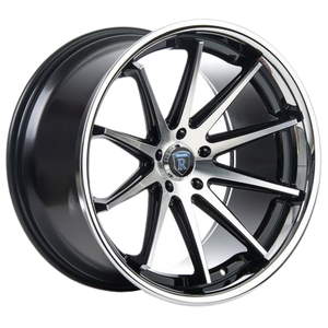Rohana RFC10 5x130 22x10.5+40 Machine Black/Chrome Lip