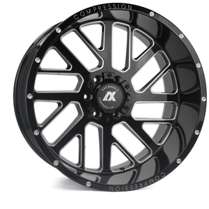 Axe AX2.0 8x170 20X12 -44 GLOSS BLACK MILLED