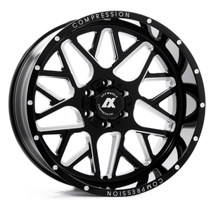 Axe AX5.0 8x165 22X12 -44 GLOSS BLACK MILLED