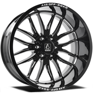 Axe HADES 8x165 24X12 -44 GLOSS BLACK MILLED