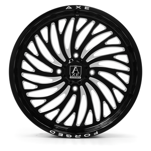 Axe AF10 UTV (right) 4x137 24X7 0 GLOSS BLACK MILLED