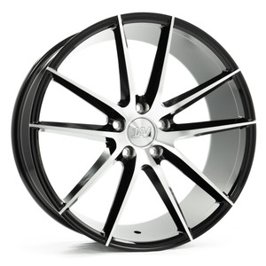 Axe ZX7 5x108 18X8+35 BLACK AND POLISHED FACE