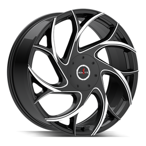 Ignite Inferno 5x115/5x120 24x9.5 +15 Gloss Black Milled Tips