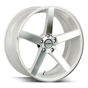 Strada Perfetto 5x115 22x9.5 +15 White Machined