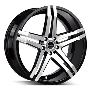Strada Domani 5x112 22x8.5 +40 Gloss Black Machined