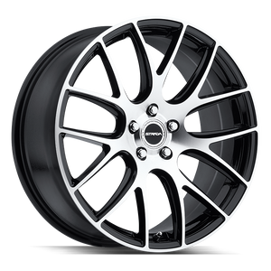 Strada Fuso 5x112 20x8.5 +40 Gloss Black Machined