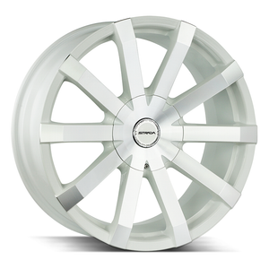 Strada Gabbia 5x114.3/5x120 20x8.5 +35 White Machined