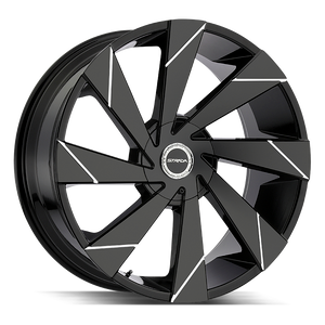Strada Moto 5x100/5x114.3 20x8.5 +35 Gloss Black Milled Line
