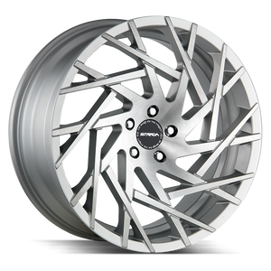Strada Nido 5x112 20x8.5 +35 Brushed Face Silver