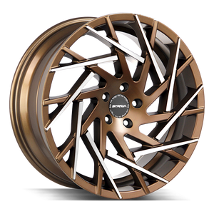 Strada Nido 5x114.3 22x9 +35 Bronze Machined Tips